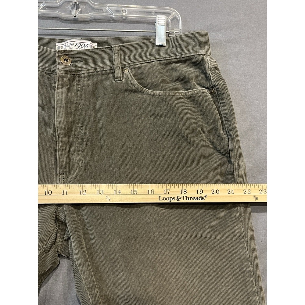 Jos. A. Bank Corduroy Pants Mens *36 x 30 Green Tailored Fit Chino Slacks - Picture 8 of 10